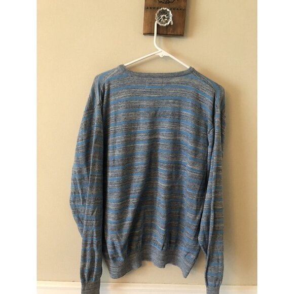 Colours Alexander Julian Mens Size L Blue Stripe Sweater - Picture 4 of 6